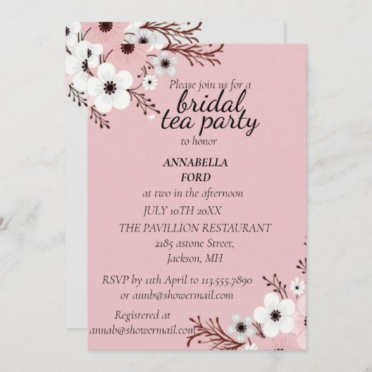 Party Einladung (Vorne/Hinten)