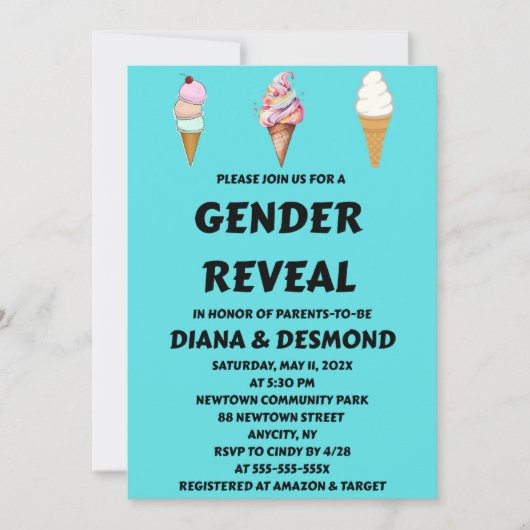 Party Einladung (Vorderseite)