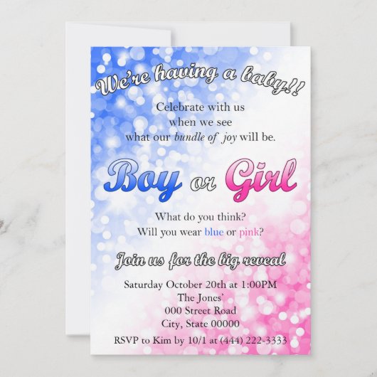 Party Einladung (Vorderseite)