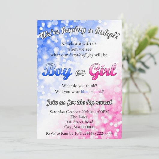 Party Einladung (Stehend Vorderseite)