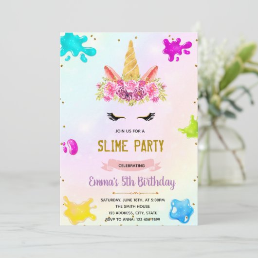 Party Einladung (Stehend Vorderseite)