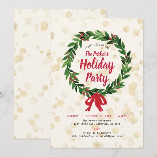 Party Einladung (Vorne/Hinten)