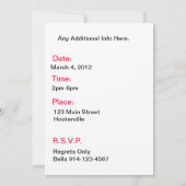 Party Einladung (Rückseite)