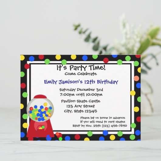 Party Einladung (Stehend Vorderseite)