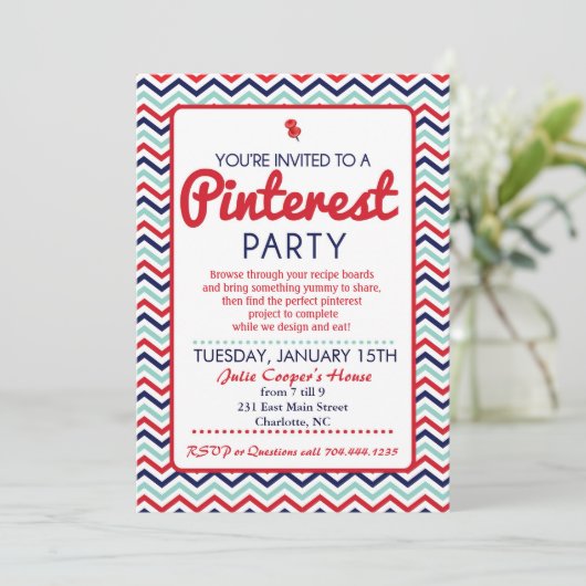 Party Einladung (Stehend Vorderseite)