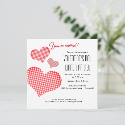 Party Einladung (Stehend Vorderseite)