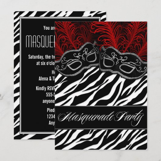 Party Einladung (Vorne/Hinten)