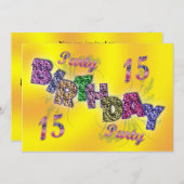 Party Einladung (Vorne/Hinten)