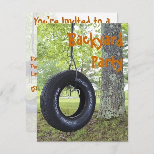 Party Einladung (Vorne/Hinten)