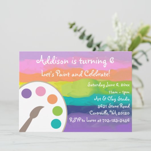 Party Einladung (Stehend Vorderseite)