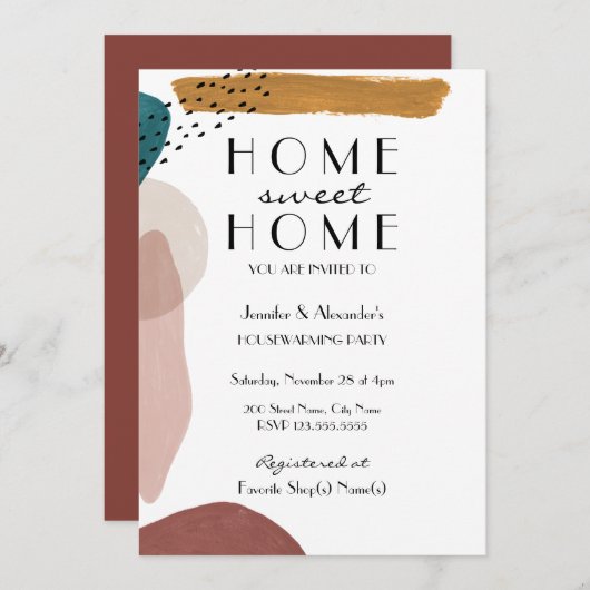 Party Einladung (Vorne/Hinten)