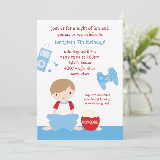 Party Einladung (Stehend Vorderseite)