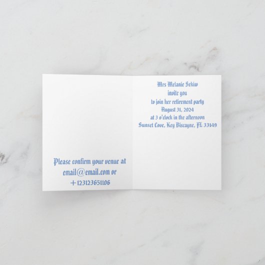 Party Einladung (Innenseite)