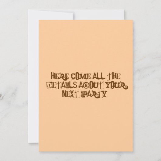 Party Einladung (Rückseite)