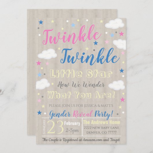 Party Einladung (Vorne/Hinten)