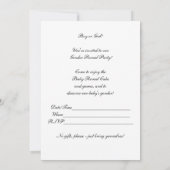 Party Einladung (Rückseite)