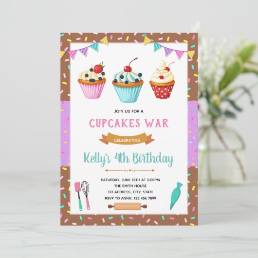 Party Einladung (Stehend Vorderseite)