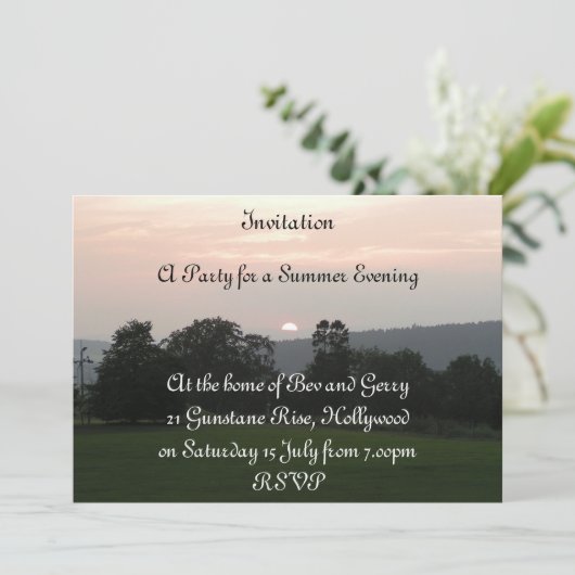 Party Einladung (Stehend Vorderseite)