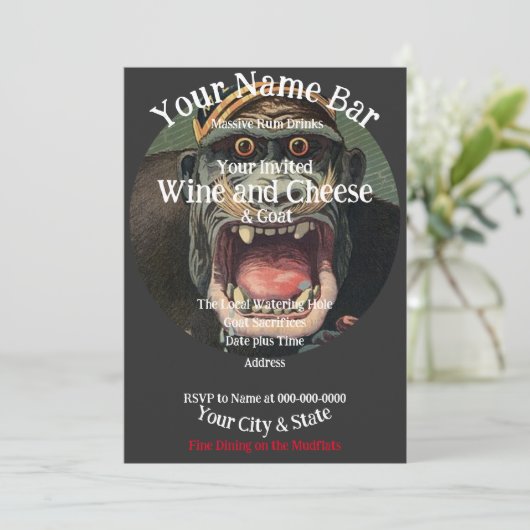 Party Einladung (Stehend Vorderseite)