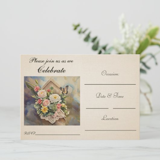 Party Einladung (Stehend Vorderseite)