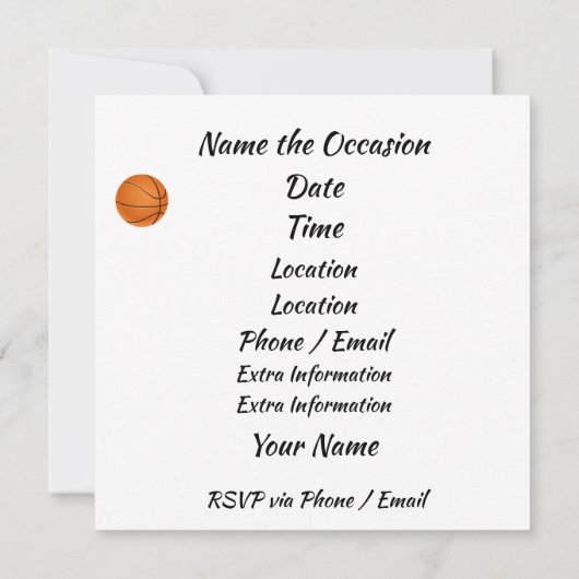 Party Einladung (Rückseite)