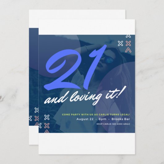 Party Einladung (Vorne/Hinten)