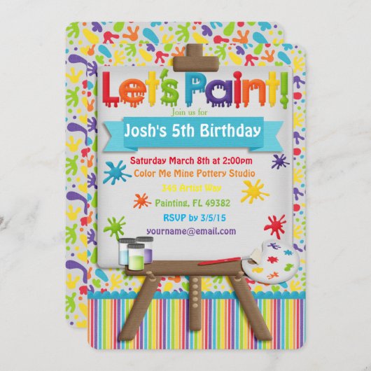 Party Einladung (Vorne/Hinten)