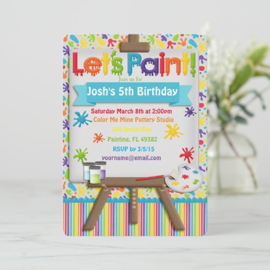 Party Einladung (Stehend Vorderseite)