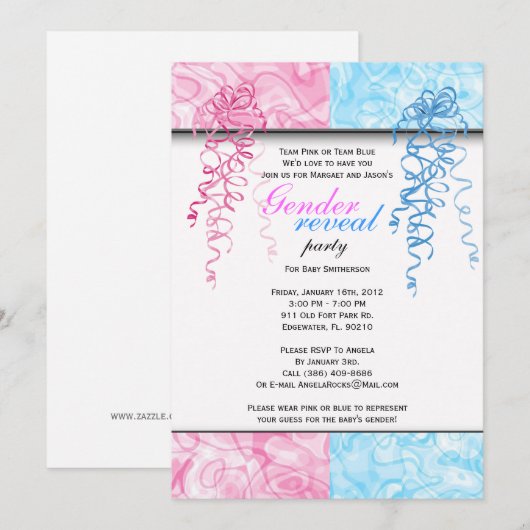 Party Einladung (Vorne/Hinten)