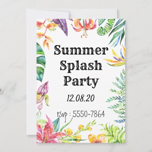 Party Einladung (Vorderseite)