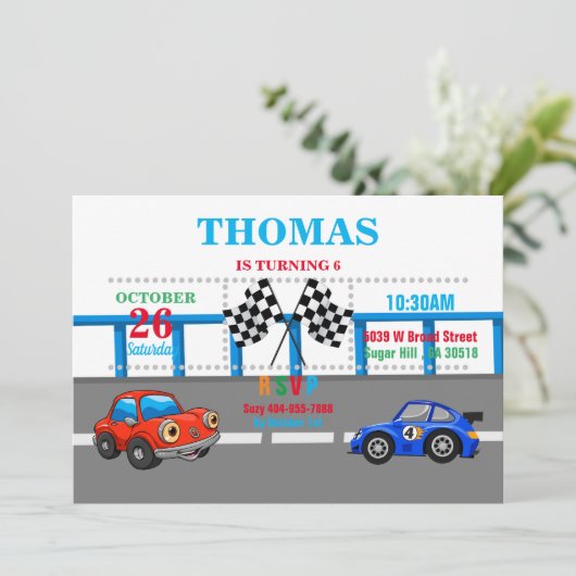 Party Einladung (Stehend Vorderseite)