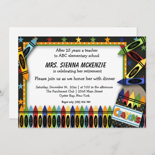 Party Einladung (Vorne/Hinten)