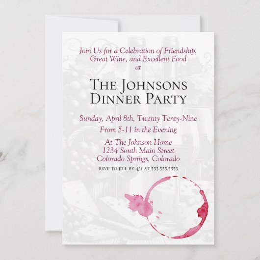 Party Einladung (Vorderseite)