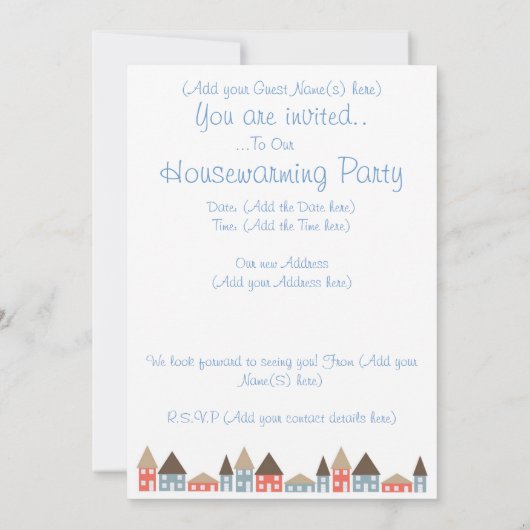 Party Einladung (Rückseite)