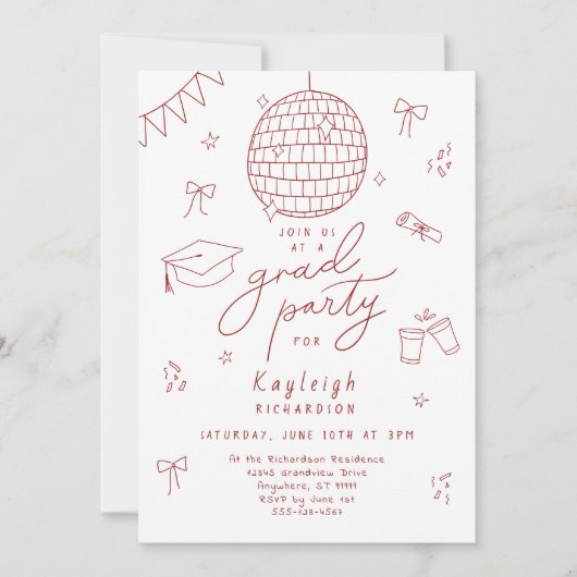 Party Einladung (Vorderseite)