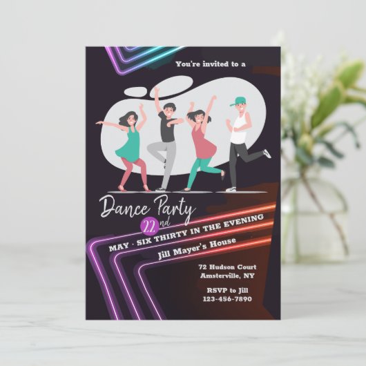 Party Einladung (Stehend Vorderseite)