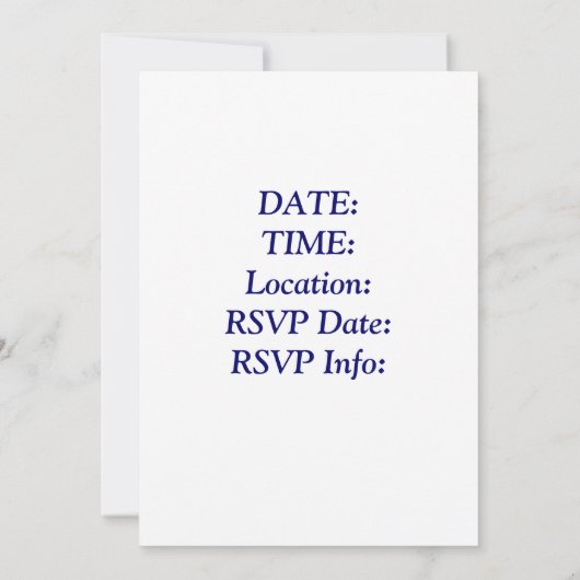 Party Einladung (Rückseite)