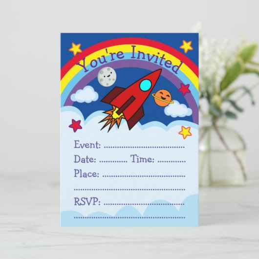 Party Einladung (Stehend Vorderseite)