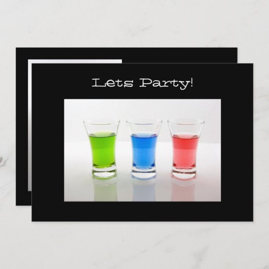 Party Einladung (Vorne/Hinten)