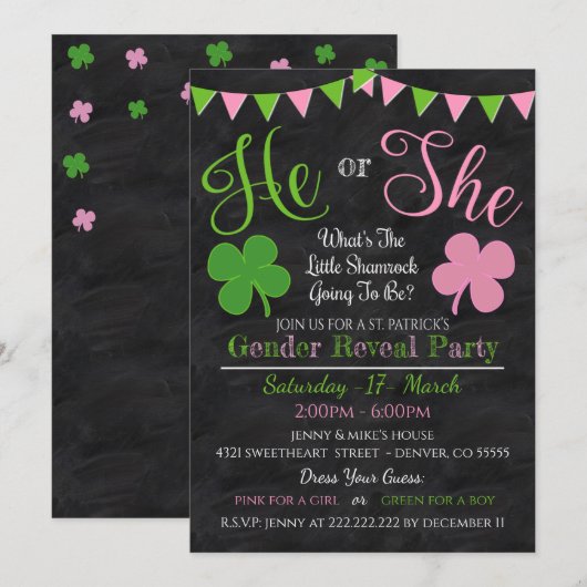 Party Einladung (Vorne/Hinten)