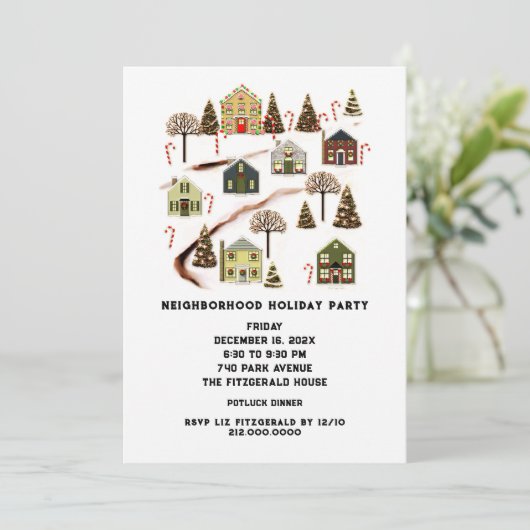 Party Einladung (Stehend Vorderseite)