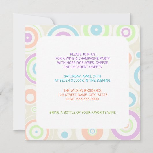 Party Einladung (Rückseite)