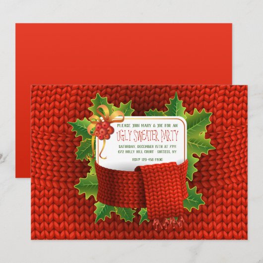 Party Einladung (Vorne/Hinten)