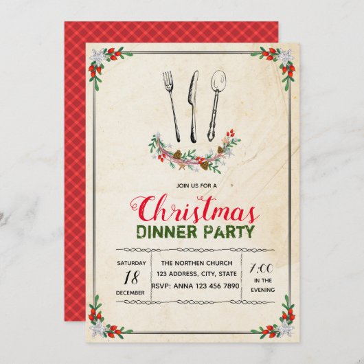 Party Einladung (Vorne/Hinten)