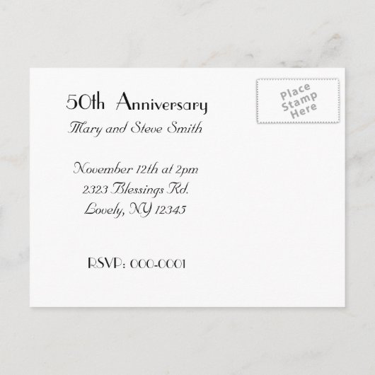 Party Einladung (Rückseite)