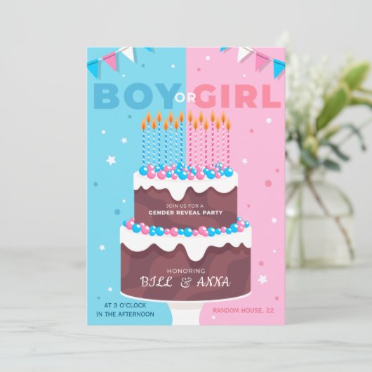 Party Einladung (Stehend Vorderseite)