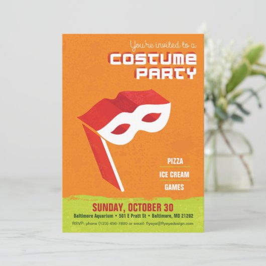 Party Einladung (Stehend Vorderseite)