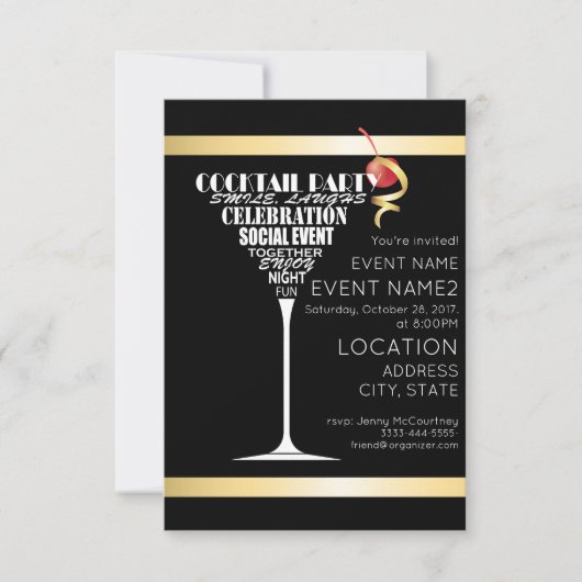 Party Einladung (Vorderseite)