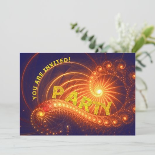 Party Einladung (Stehend Vorderseite)