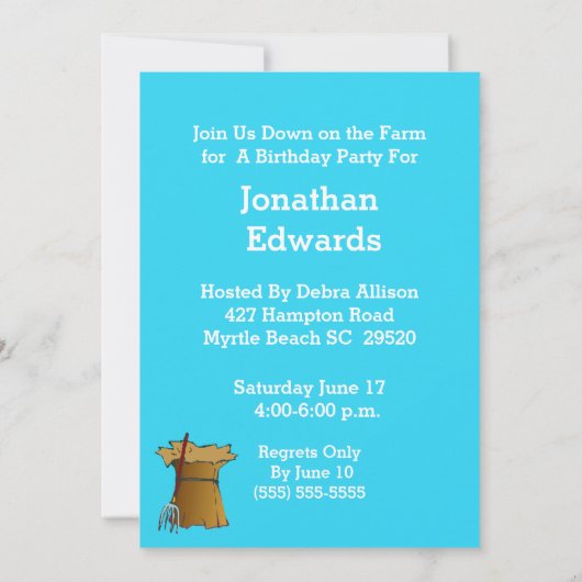 Party Einladung (Rückseite)